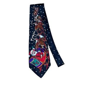 Vintage Santa’s reindeer Christmas Tie
